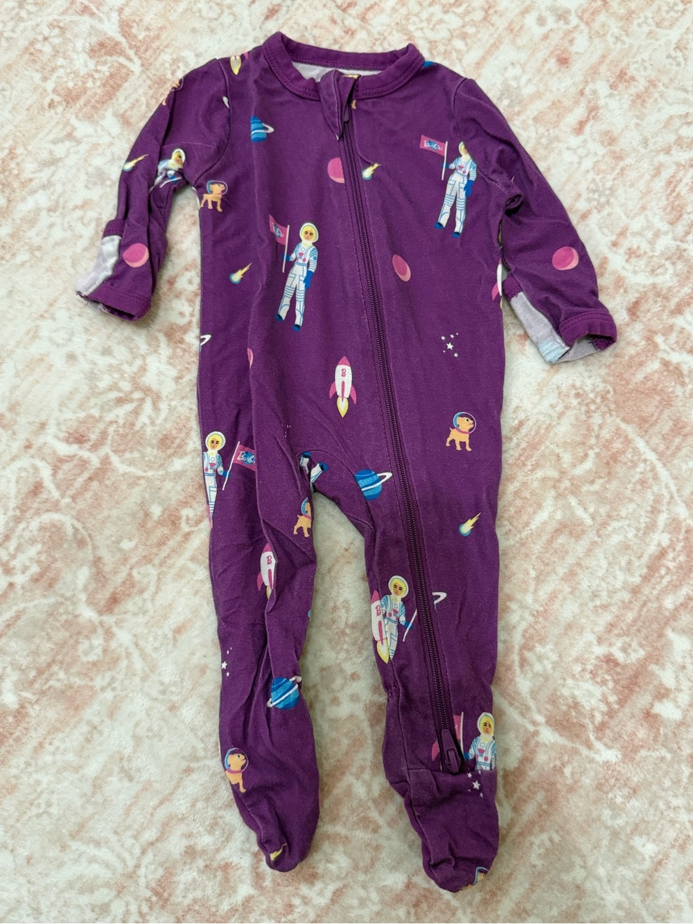 Kyte Baby Astronaut Barbie Zippered Footie Newborn